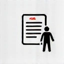 Icon representing a personalized plan, possibly a checklist or a custom document.
